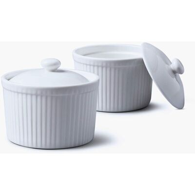 WM Bartleet & Sons - Porcelain Ramekin 9cm - With Lid WM Bartleet & Sons - Porcelain Ramekin 9cm - With Lid