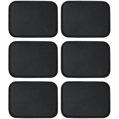 Argon Tableware Rectangle Non-Slip Serving Trays - 56cm x 41cm - Black - Pack of 6 Size: 56 cm x 41 cm Black 56 cm x 41 cm Argon Tableware Rectangle Non-Slip Serving Trays - 56cm x 41cm - Black - Pack of 6 Size: 56 cm x 41 cm Black 56 cm x 41 cm