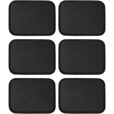 Argon Tableware Rectangle Non-Slip Serving Trays - 51cm x 38cm - Black - Pack of 6 Size: 51 cm x 38 cm Black 51 cm x 38 cm Argon Tableware Rectangle Non-Slip Serving Trays - 51cm x 38cm - Black - Pack of 6 Size: 51 cm x 38 cm Black 51 cm x 38 cm
