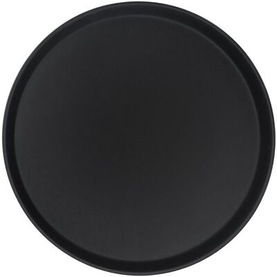 Argon Tableware Round Non-Slip Serving Tray - 45.5cm - Black Black Argon Tableware Round Non-Slip Serving Tray - 45.5cm - Black Black