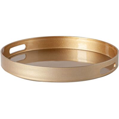 Argon Tableware Round Serving Trays 33cm Pack of 3 in Gold Gold Argon Tableware Round Serving Trays 33cm Pack of 3 in Gold Gold