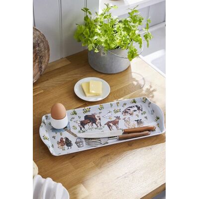 Ulster Weavers 'Portman Farm' Animal Print 70% Polypropylene Small Tray in Grey Grey Ulster Weavers 'Portman Farm' Animal Print 70% Polypropylene Small Tray in Grey Grey