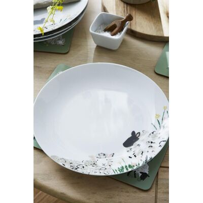 Ulster Weavers 'Woolly Sheep' Animal Print Porcelain Dinner Plate in White White Ulster Weavers 'Woolly Sheep' Animal Print Porcelain Dinner Plate in White White