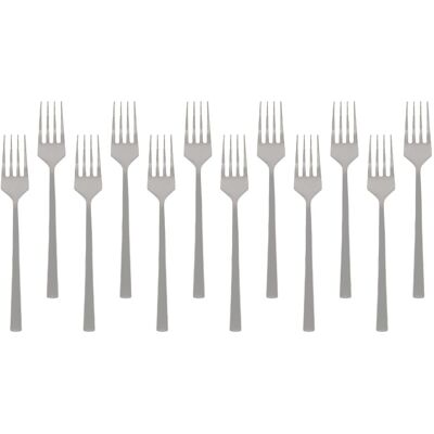 Argon Tableware Stainless Steel Cake Forks - 15cm - Pack of 12 in Silver Silver Argon Tableware Stainless Steel Cake Forks - 15cm - Pack of 12 in Silver Silver