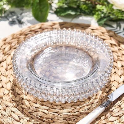 Dibor Set of 10 Bella Perle Dinnerware Dessert Side Plates Dinner Plates Dia 20cm in Clear Size: 10 Pack Clear 10 Pack Dibor Set of 10 Bella Perle Dinnerware Dessert Side Plates Dinner Plates Dia 20cm in Clear Size: 10 Pack Clear 10 Pack