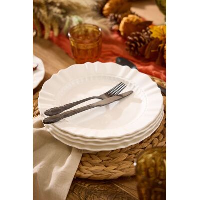 Dibor Set of 4 Luxury Palais Royal White Christmas Dinner Plates Dia 26.3cm Size: 4 Pack White 4 Pack Dibor Set of 4 Luxury Palais Royal White Christmas Dinner Plates Dia 26.3cm Size: 4 Pack White 4 Pack