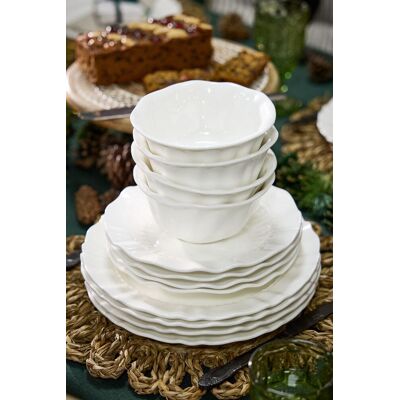 Dibor Set of 12 Four Person Royal White Christmas Dinner Set Christmas Crockery Set Size: 12 Pack White 12 Pack Dibor Set of 12 Four Person Royal White Christmas Dinner Set Christmas Crockery Set Size: 12 Pack White 12 Pack