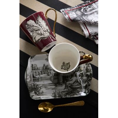 Laurence Llewelyn-Bowen 'Festivo' Porcelain 2 Mug & Tray Set Multicolor Laurence Llewelyn-Bowen 'Festivo' Porcelain 2 Mug & Tray Set Multicolor