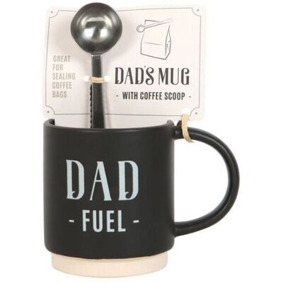 KDMD Dad Fuel Mug & Coffee Scoop Clip in Black Black KDMD Dad Fuel Mug & Coffee Scoop Clip in Black Black