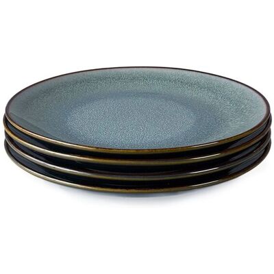 Scandi Home Set of Four Stavanger Blue 27cm Ceramic Dinner Plates in Dark Blue Dark Blue Scandi Home Set of Four Stavanger Blue 27cm Ceramic Dinner Plates in Dark Blue Dark Blue