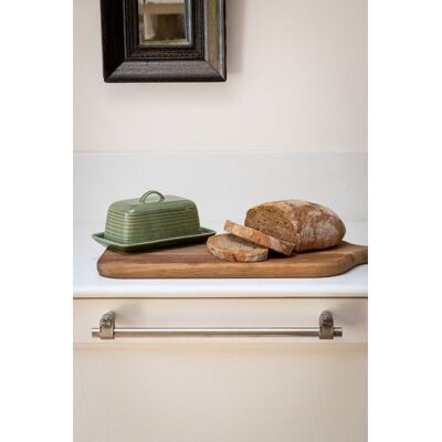 Scandi Home Green Reactive Glaze Ceramic Butter Dish with Lid Green Scandi Home Green Reactive Glaze Ceramic Butter Dish with Lid Green