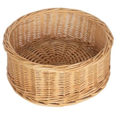 Red Hamper Wicker Round Straight Sided Tray in Brown Brown Red Hamper Wicker Round Straight Sided Tray in Brown Brown