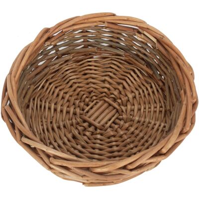 Red Hamper Wicker Unpeeled Willow Round Tray in Brown Brown Red Hamper Wicker Unpeeled Willow Round Tray in Brown Brown