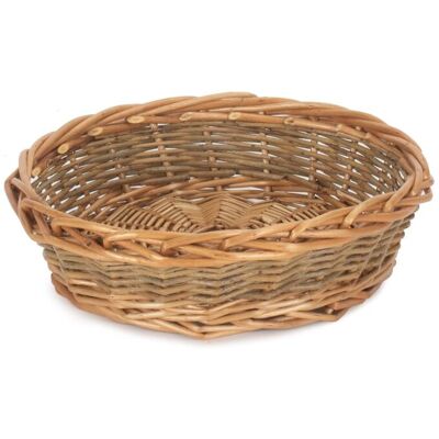 Red Hamper Wicker Unpeeled Willow Round Tray in Brown Brown Red Hamper Wicker Unpeeled Willow Round Tray in Brown Brown