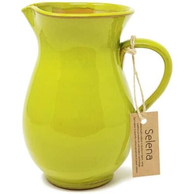 Verano Spanish Ceramics Selena Glazed Hand Dipped Kitchen Dining Pourer Jug 1L (H) 19cm in Lime Lime Verano Spanish Ceramics Selena Glazed Hand Dipped Kitchen Dining Pourer Jug 1L (H) 19cm in Lime Lime