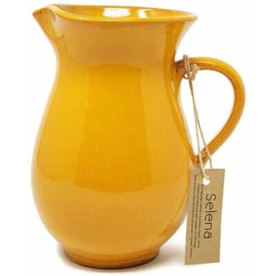 Verano Spanish Ceramics Selena Glazed Hand Dipped Kitchen Dining Pourer Jug 1L (H) 19cm in Orange Orange Verano Spanish Ceramics Selena Glazed Hand Dipped Kitchen Dining Pourer Jug 1L (H) 19cm in Orange Orange