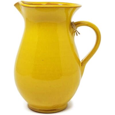 Verano Spanish Ceramics Selena Glazed Hand Dipped Kitchen Dining Pourer Jug 1L (H) 19cm in Yellow Yellow Verano Spanish Ceramics Selena Glazed Hand Dipped Kitchen Dining Pourer Jug 1L (H) 19cm in Yellow Yellow