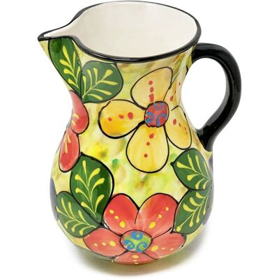 Verano Spanish Ceramics Classic Spanish Hand Painted Home Decor Large Pourer Jug 2L Floral Multicolor Verano Spanish Ceramics Classic Spanish Hand Painted Home Decor Large Pourer Jug 2L Floral Multicolor