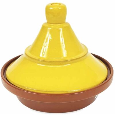 Verano Spanish Ceramics Selena Hand Dipped Glaze Ceramic Kitchen Dining Cookware Tagine Dish (Diam) 27cm in Yellow Yellow Verano Spanish Ceramics Selena Hand Dipped Glaze Ceramic Kitchen Dining Cookware Tagine Dish (Diam) 27cm in Yellow Yellow