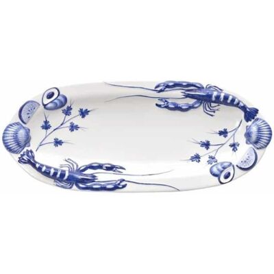 Verano Spanish Ceramics Coastal Ceramics Hand Painted Kitchen Dining Table Décor Oval Seafood Tray (L) 48cm Multicolor Verano Spanish Ceramics Coastal Ceramics Hand Painted Kitchen Dining Table Décor Oval Seafood Tray (L) 48cm Multicolor