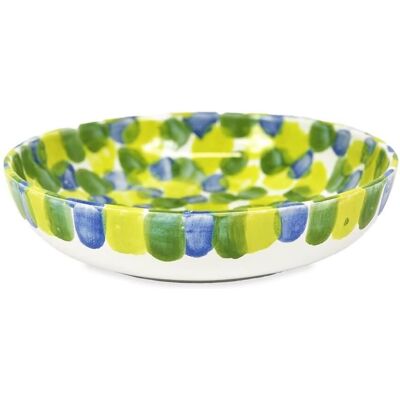 Verano Spanish Ceramics Petalo Hand Painted Kitchen Dining Salad Fruit Bowl 26cm in Green Green Verano Spanish Ceramics Petalo Hand Painted Kitchen Dining Salad Fruit Bowl 26cm in Green Green