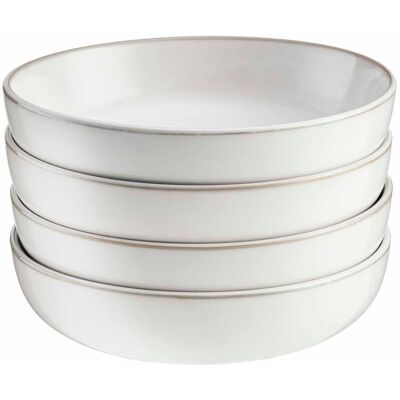 Cooks Professional - Nordic Stoneware - White - 4 Pasta bowls Cooks Professional - Nordic Stoneware - White - 4 Pasta bowls