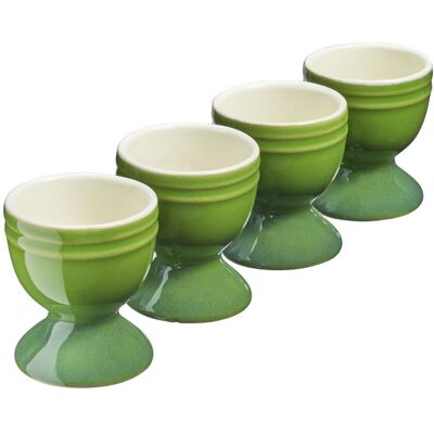 Cooks Professional Set of 4 Colourful Stoneware Egg Cups Dishwasher & Microwave Safe in Green Green Cooks Professional Set of 4 Colourful Stoneware Egg Cups Dishwasher & Microwave Safe in Green Green