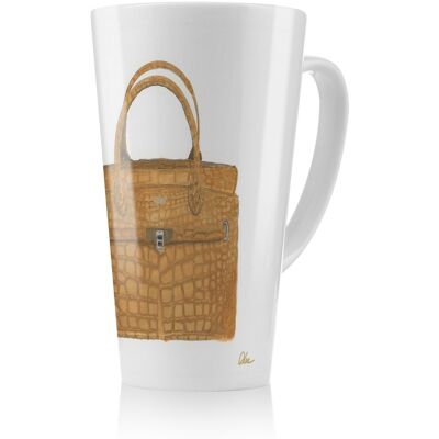 Benjamin Tate Design Stylish Brown Bag Latte Mug in Natural Size: 100 cm Natural 100 cm Benjamin Tate Design Stylish Brown Bag Latte Mug in Natural Size: 100 cm Natural 100 cm