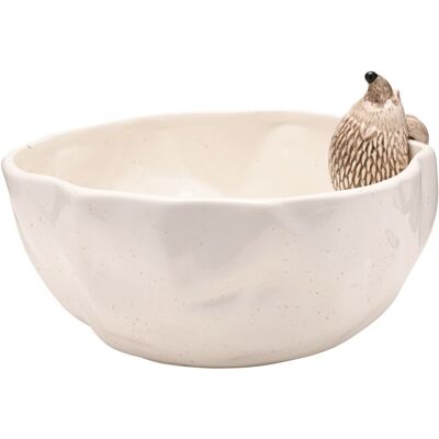 Country Living Autumn Harvest Hedgehog Serving Bowl in White White Country Living Autumn Harvest Hedgehog Serving Bowl in White White