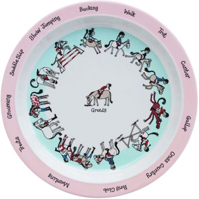 Tyrrell Katz Horse Dinner Plate in White White Tyrrell Katz Horse Dinner Plate in White White