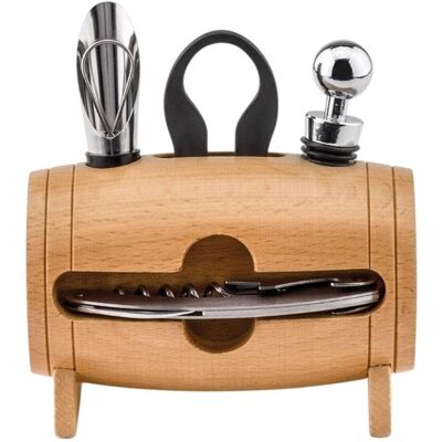 MidOcean Bota Wooden Wine Set (Pack of 4) in Brown Brown MidOcean Bota Wooden Wine Set (Pack of 4) in Brown Brown