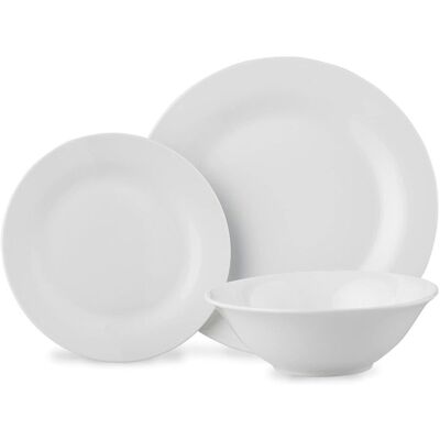 Glim & Glam - 12pc Dinnerware - White Porcelain Glim & Glam - 12pc Dinnerware - White Porcelain