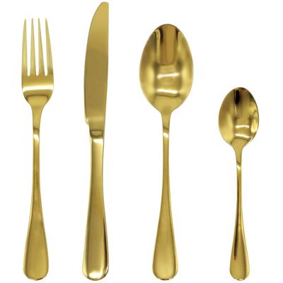 Glim & Glam - Gold Rainbow 32pc - Stainless Steel Cutlery Set Glim & Glam - Gold Rainbow 32pc - Stainless Steel Cutlery Set