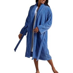 CHRISTY Women's 'Supreme Velour' 100% Sheared Cotton Bath Robe in Mid Blue Size: Medium Mid Blue M CHRISTY Women's 'Supreme Velour' 100% Sheared Cotton Bath Robe in Mid Blue Size: Medium Mid Blue M