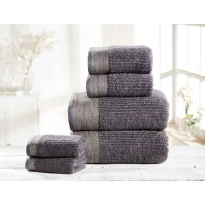Rapport Home Mayfair Ribbed Weave 500 GSM Cotton Super Soft & Absorbant Towel in Charcoal Charcoal Rapport Home Mayfair Ribbed Weave 500 GSM Cotton Super Soft & Absorbant Towel in Charcoal Charcoal