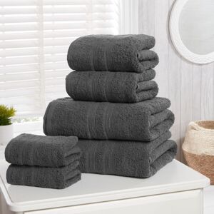Rapport Home Camden Pure Cotton Towels in Charcoal Charcoal Rapport Home Camden Pure Cotton Towels in Charcoal Charcoal