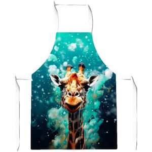 Warren Reed - Designer Splashart Giraffe Face Junior Apron in Grey Grey Warren Reed - Designer Splashart Giraffe Face Junior Apron in Grey Grey