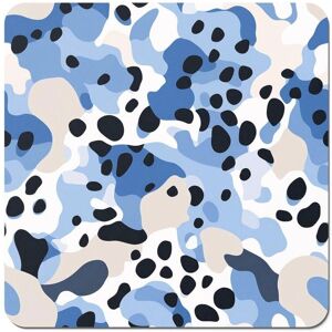 Warren Reed - Designer Blue Camouflage Pattern Coasters - Set of 4 Blue Warren Reed - Designer Blue Camouflage Pattern Coasters - Set of 4 Blue