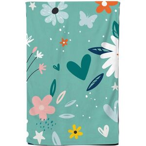 Warren Reed - Designer Garden Summer Flowers Tea Towel in Blue Blue Warren Reed - Designer Garden Summer Flowers Tea Towel in Blue Blue