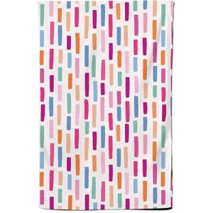 Warren Reed - Designer Vertical Abstract Brush Pattern Tea Towel in Pink Pink Warren Reed - Designer Vertical Abstract Brush Pattern Tea Towel in Pink Pink