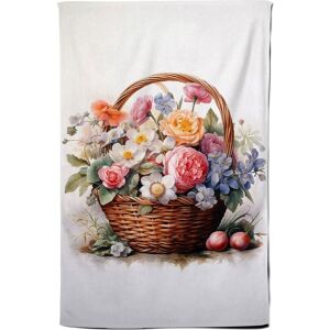 Warren Reed - Designer Victorian Easter Basket Watercolour Tea Towel Multicolor Warren Reed - Designer Victorian Easter Basket Watercolour Tea Towel Multicolor