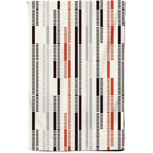Warren Reed - Designer Dashed Stroke Pattern Tea Towel in Red Red Warren Reed - Designer Dashed Stroke Pattern Tea Towel in Red Red