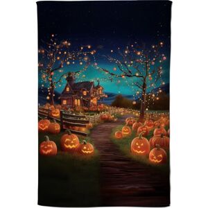 Warren Reed - Designer Enchanted Hallowen Pumpkin Patch Tea Towel in Orange Orange Warren Reed - Designer Enchanted Hallowen Pumpkin Patch Tea Towel in Orange Orange