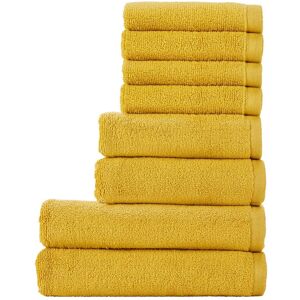 CHRISTY 'Cirrus' Lightweight Fluffy Softloft Cotton 8 Piece Towel Bundle in Yellow Yellow CHRISTY 'Cirrus' Lightweight Fluffy Softloft Cotton 8 Piece Towel Bundle in Yellow Yellow