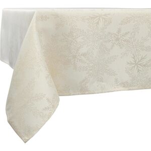 Celebright Christmas Tablecloth Metallic Blizzard Snowflake 52in x 70in in Cream Cream Celebright Christmas Tablecloth Metallic Blizzard Snowflake 52in x 70in in Cream Cream
