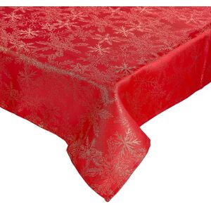 Celebright Christmas Tablecloth Metallic Blizzard Snowflake 52in x 70in in Red Red Celebright Christmas Tablecloth Metallic Blizzard Snowflake 52in x 70in in Red Red