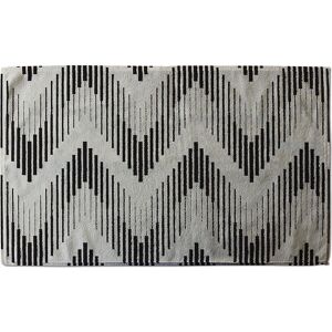 Benjamin Tate Design Geometric Zig Zag Soft Bath Towel in Black Black Benjamin Tate Design Geometric Zig Zag Soft Bath Towel in Black Black