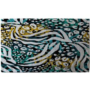 Benjamin Tate Design Tropical Leaves & Animal Print Soft Bath Towel in Green Green Benjamin Tate Design Tropical Leaves & Animal Print Soft Bath Towel in Green Green
