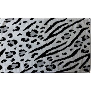 Benjamin Tate Design Zebra & Leopard Print Soft Bath Towel in Black Black Benjamin Tate Design Zebra & Leopard Print Soft Bath Towel in Black Black