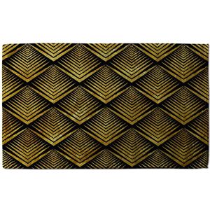 Benjamin Tate Design Golden Geometric Flower Pattern Soft Bath Towel in Gold Gold Benjamin Tate Design Golden Geometric Flower Pattern Soft Bath Towel in Gold Gold